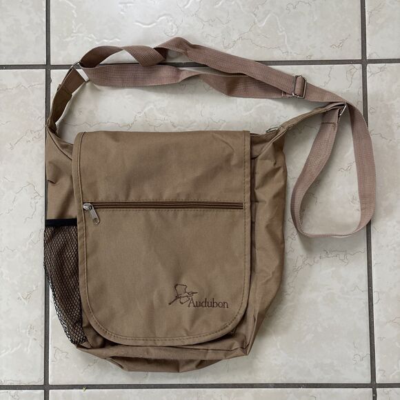 Audubon Tan Crossbody Shoulder Bag Compartments with Adjustable Strap Medium - Picture 1 of 9
